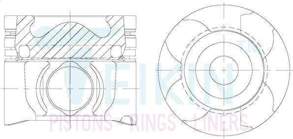 Teikin 46696AG.050 - Pistone autozon.pro