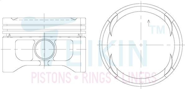 Teikin 48608.025 - Pistone autozon.pro