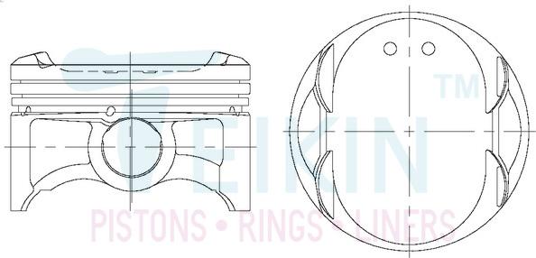 Teikin 43296-4.025 - Pistone autozon.pro