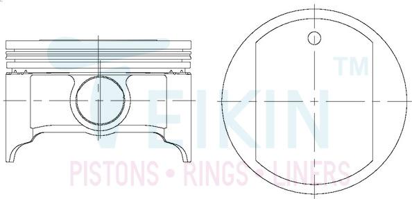 Teikin 43290.025 - Pistone autozon.pro