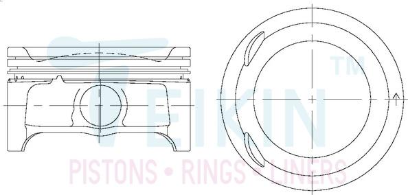 Teikin 42680.050 - Pistone autozon.pro
