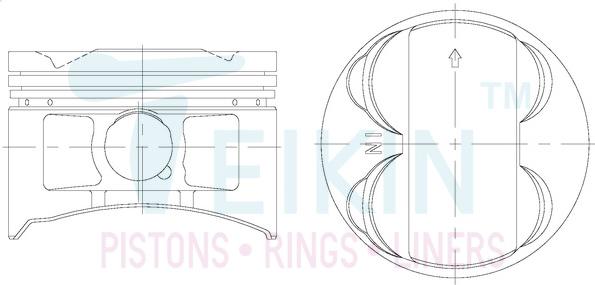 Teikin 38157.025 - Pistone autozon.pro