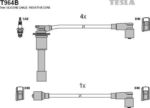 TESLA T964B - Kit cavi accensione autozon.pro