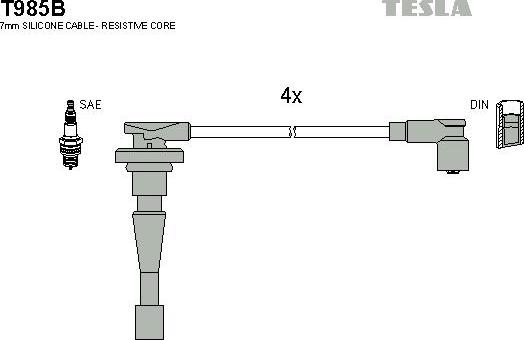 TESLA T985B - Kit cavi accensione autozon.pro