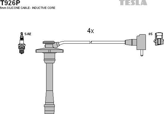 TESLA T926P - Kit cavi accensione autozon.pro