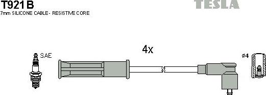 TESLA T921B - Kit cavi accensione autozon.pro