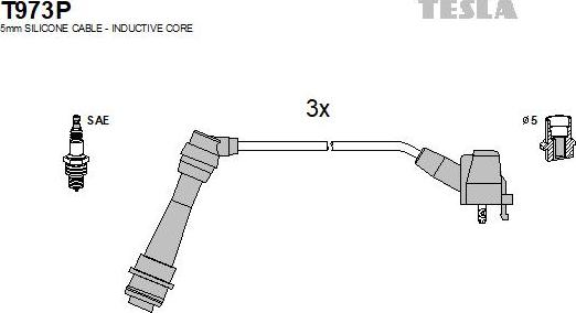 TESLA T973P - Kit cavi accensione autozon.pro