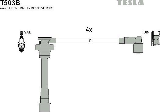 TESLA T503B - Kit cavi accensione autozon.pro