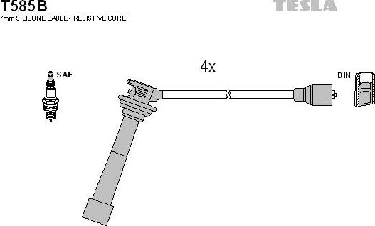 TESLA T585B - Kit cavi accensione autozon.pro