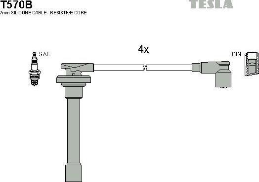 TESLA T570B - Kit cavi accensione autozon.pro