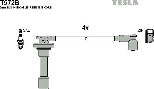 TESLA T572B - Kit cavi accensione autozon.pro