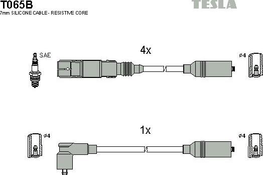 TESLA T065B - Kit cavi accensione autozon.pro