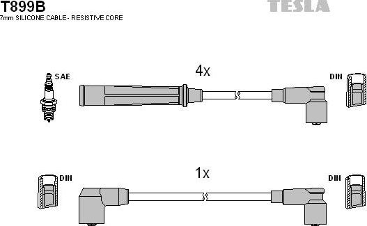 TESLA T899B - Kit cavi accensione autozon.pro