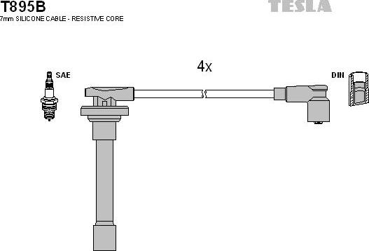 TESLA T895B - Kit cavi accensione autozon.pro