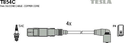 TESLA T854C - Kit cavi accensione autozon.pro