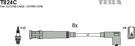 TESLA T824C - Kit cavi accensione autozon.pro
