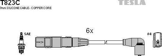 TESLA T823C - Kit cavi accensione autozon.pro