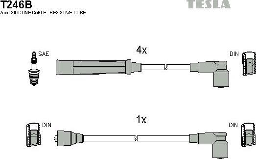 TESLA T246B - Kit cavi accensione autozon.pro