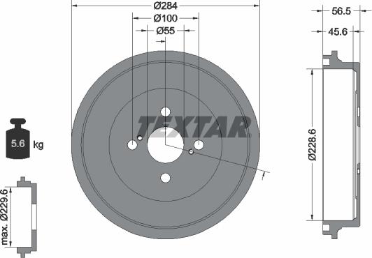 Textar 94040900 - Tamburo freno autozon.pro