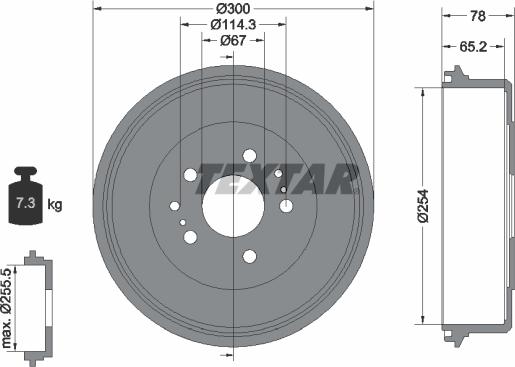 Textar 94018300 - Tamburo freno autozon.pro