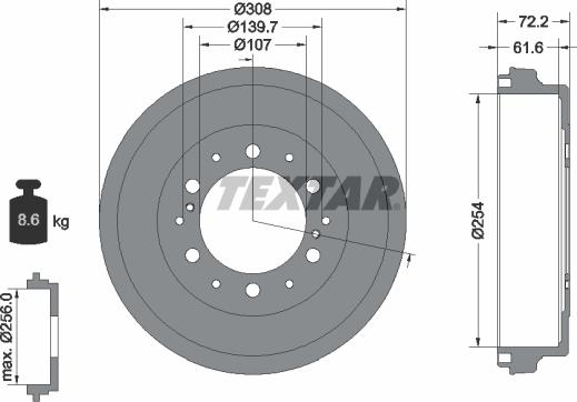 Textar 94039900 - Tamburo freno autozon.pro