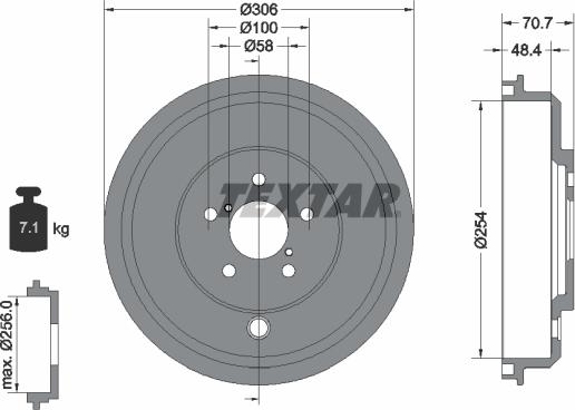 Textar 94036000 - Tamburo freno autozon.pro