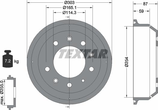 Textar 94028600 - Tamburo freno autozon.pro