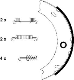 Textar 91057900 - Kit ganasce, Freno stazionamento autozon.pro