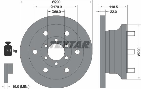 Textar 93095100 - Discofreno autozon.pro