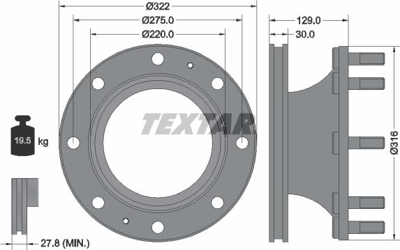 Textar 93084700 - Discofreno autozon.pro