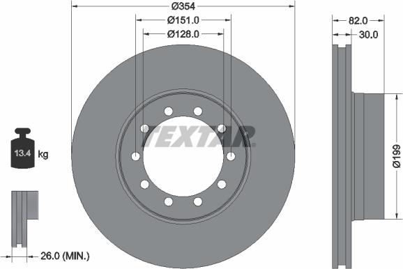 Textar 93085900 - Discofreno autozon.pro