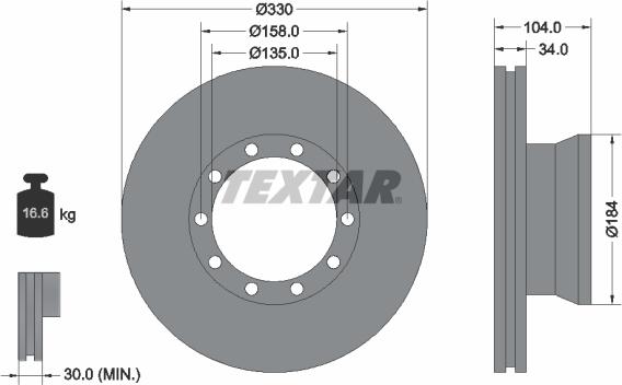 Textar 93085400 - Discofreno autozon.pro