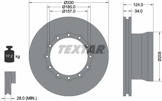 Textar 93085500 - Discofreno autozon.pro