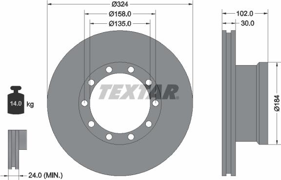 Textar 93085300 - Discofreno autozon.pro