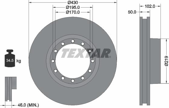 Textar 93085200 - Discofreno autozon.pro