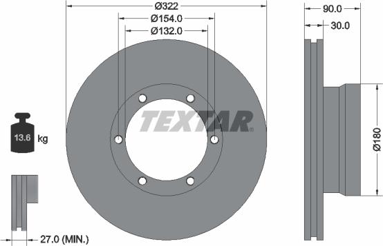 Textar 93086400 - Discofreno autozon.pro