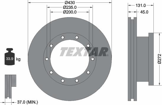 Textar 93086700 - Discofreno autozon.pro