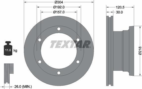 Textar 93087500 - Discofreno autozon.pro