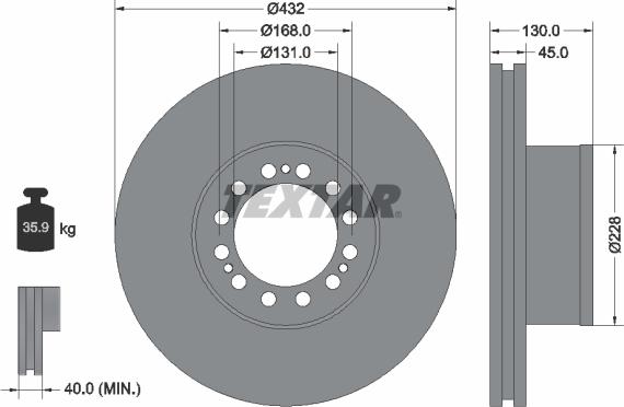 Textar 93087200 - Discofreno autozon.pro