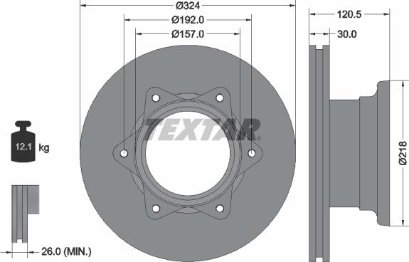 Textar 93087700 - Discofreno autozon.pro