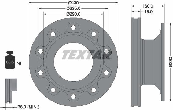 Textar 93193200 - Discofreno autozon.pro