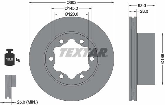 Textar 93143405 - Discofreno autozon.pro