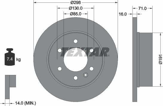 Textar 93143300 - Discofreno autozon.pro