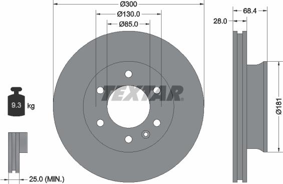 Textar 93143200 - Discofreno autozon.pro