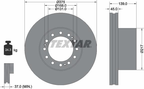 Textar 93105600 - Discofreno autozon.pro