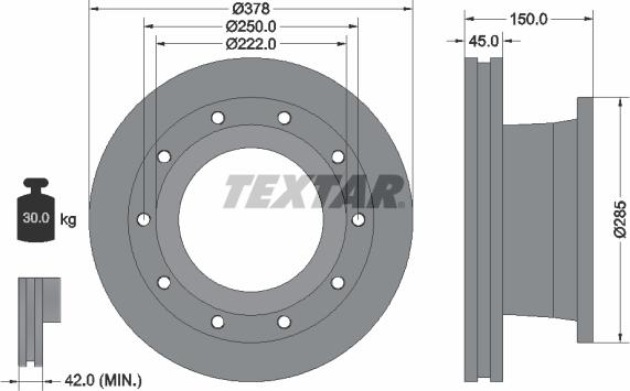 Textar 93117700 - Discofreno autozon.pro