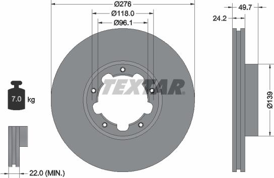 Textar 93185300 - Discofreno autozon.pro