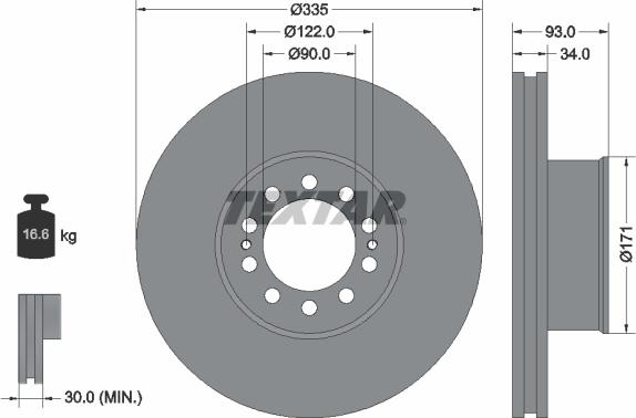 Textar 93138000 - Discofreno autozon.pro