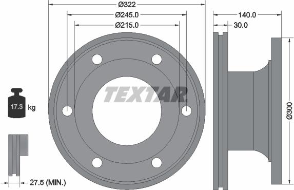 Textar 93128000 - Discofreno autozon.pro