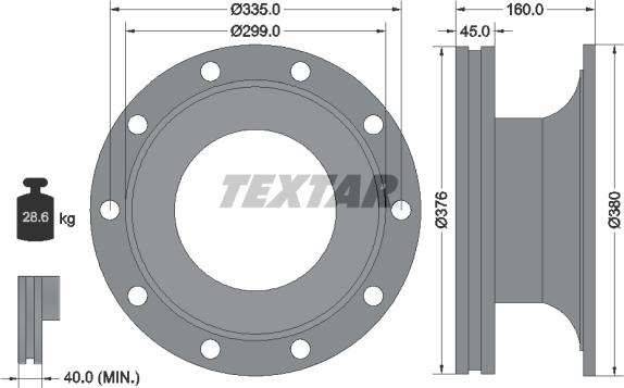 Textar 93127000 - Discofreno autozon.pro